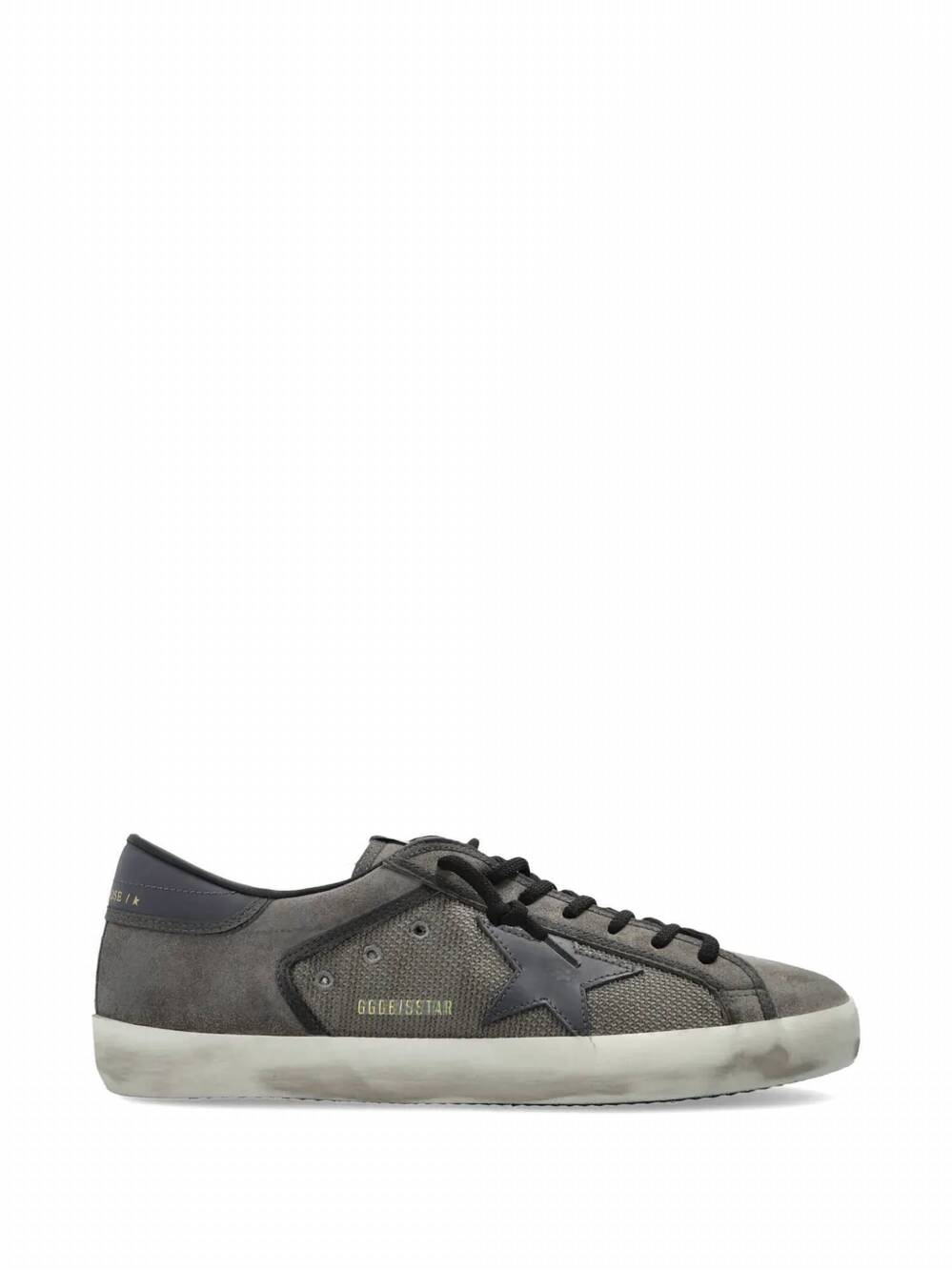 NEW GOLDEN GOOSE men's super-star sneakers in dark grey